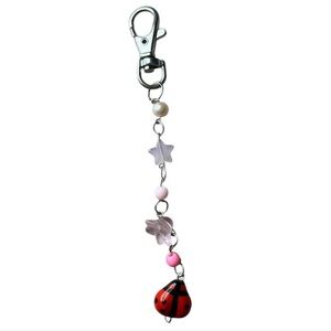 Handmade Ladybug Beaded Keychain